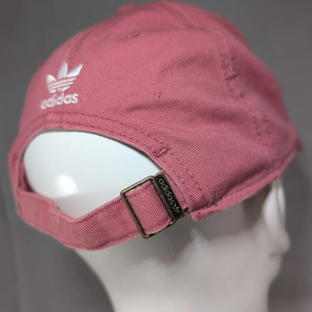 Adidas Originals Relaxed Strapback Hat‎ Trefoil Logo Pink Dad Cap